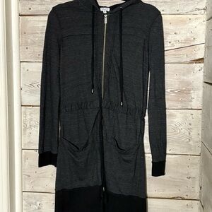 Splendid Charcoal and Black Hooded Jacket